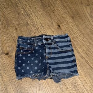 Girls Stars and Stripes denim shorts